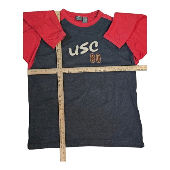 Vintage 90's USC Trojans 80‎ Embroidered Sleeve XL Shirt Gray Red Yellow - Picture 5 of 5